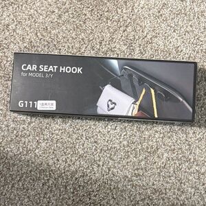 Set of 2 Car Seat Hook Organizers for Tesla Model 3/Y- Black